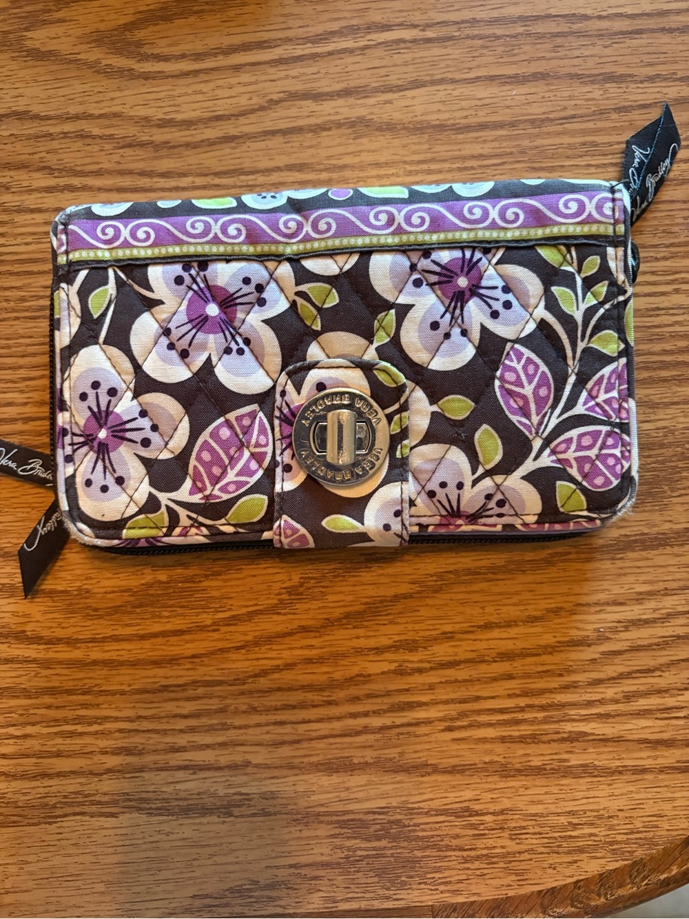 Vera Bradley Quilted Floral Zip-Around Wallet